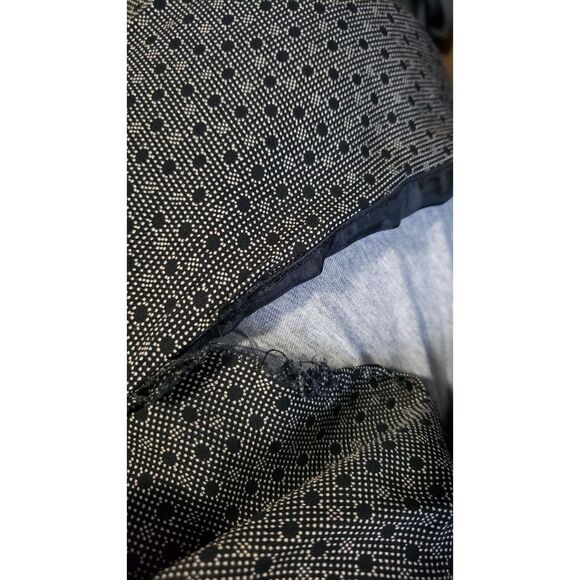 Vintage Eddie Bauer Straight Split Midi Skirt Black with White Pattern Size 12 - Picture 7 of 7